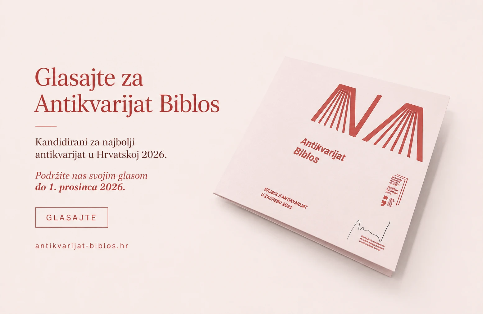 Glas za knjige koje čuvaju našu priču – podržite Antikvarijat Biblos!