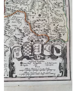 Zemljovid Dalmacije, Hrvatske, Slavonije, Srbije i Istre