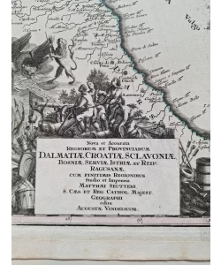 Zemljovid Dalmacije, Hrvatske, Slavonije, Srbije i Istre