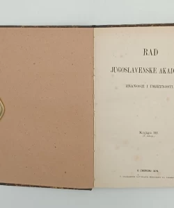 Rad Jugoslavenske akademije znanosti i umjetnosti 1878.