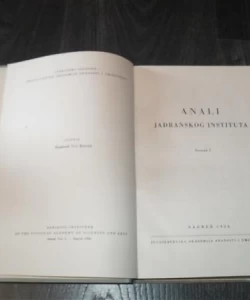 Anali Jadranskog instituta I.