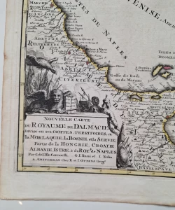 Nouvelle carte du Royaume de Dalmacie divise en ses comtes, etc la Morlaquie, la Bosnie, et la Servie, partie de la Hongrie, Croatie, Albanie... / par G. de L’Issle, Coronelli, G. I. Rossi, I