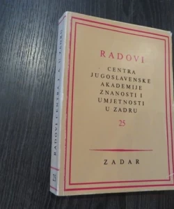 Radovi, JAZU Zadar svezak 25