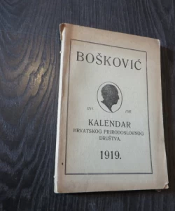 Bošković - kalendar Hrvatskog prirodoslovnog društva 1919