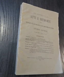 Atti e memorie della Societa Istriana di Archeologia