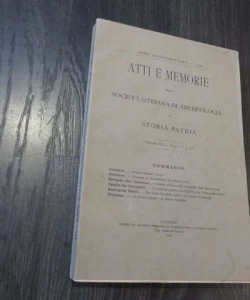 Atti e memorie della Societa Istriana di Archeologia