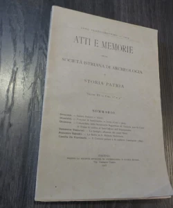 Atti e memorie della Societa Istriana di Archeologia