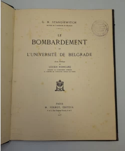 Le bombardement de l'Universite de Belgrade