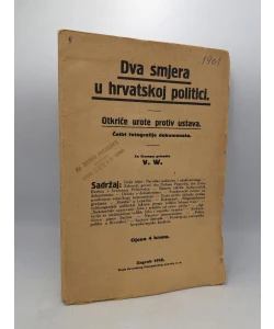 Dva smjera u hrvatskoj politici