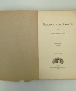 Knjiga Geschichte der Kroaten autor Ferdo Šišić