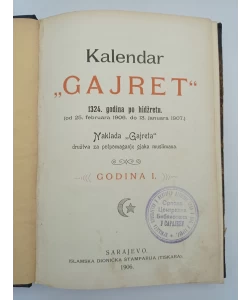 Kalendar Gajret 1907