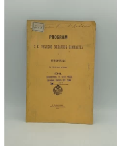 Program C.K. velikog državnog gimnazija u Dubrovniku za školsku godinu 1879 - 80.