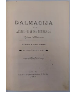Dalmacija. Iz djela Austro-Ugarska monarhija opisana i ilustrovana