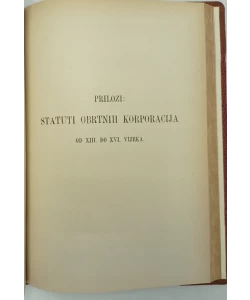 Bratovštine i obrtne korporacije u Republici Dubrovačkoj I-II.