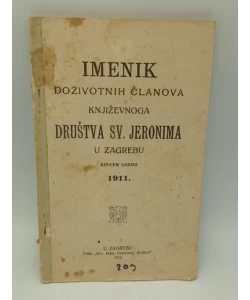 Imenik doživotnih članova književnoga društva Sv. Jeronima