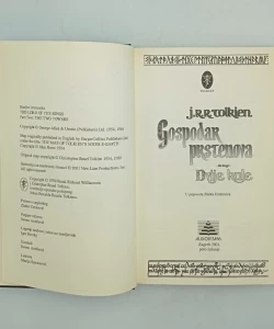 Knjiga Gospodar prstenova: Dvije kule autor J. R. R. Tolkien