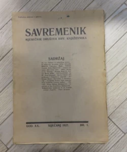 Savremenik, god XX. siječanj 1927., br.1