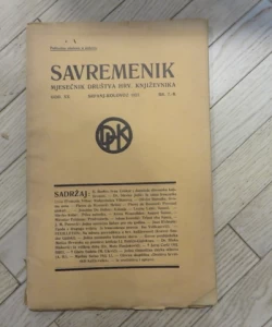 Savremenik, god. XX., srpanj - kolovoz 1927., br.7.-8.