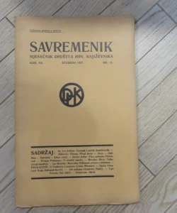 Savremenik, god. XX., studeni 1927., br.11.