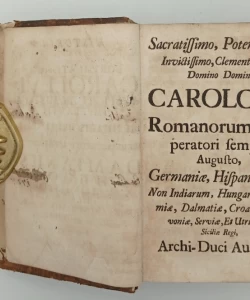 Historia mahnae legitationis Caesareae, quam fortunatissimis Caroli VI. auspiciis Augustum Imperantis post biennalis belli confectionem suscepit. commes Damianus Hugo Virmondtius ejusdemque p