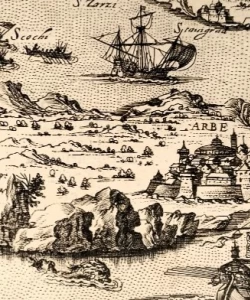 Veduta otoka Raba - Arbe isola presso il Quarner