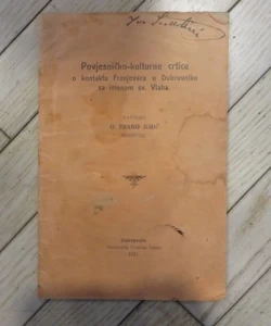 Povjesničko - kulturne crtice o kontaktu Franjevaca u Dubrovniku sa imenom sv. Vlaha
