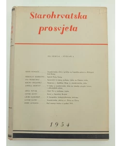 Starohrvatska prosvjeta III. serija - svezak 3/ 1954