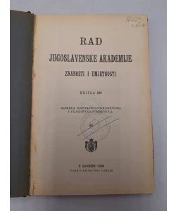Rad Jugoslavenske akademije znanosti i umjetnosti. Knjiga 239.