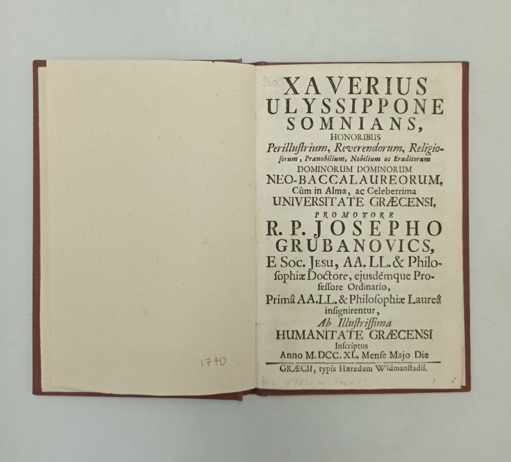 Xaverius Ulyssippone Somnias, honoribus perillustrium, reverendorum, religiosorum, praenobilium, nobilium ac eruditorum dominorum dominorum neo-baccalaureorum, cum alma ac celeberrima univesr
