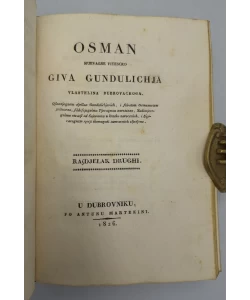 Knjiga Osman I-III autor Ivan Gundulić