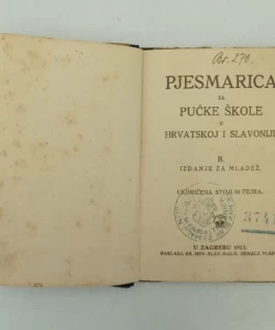 Pjesmarica za pučke škole u Hrvatskoj i Slavoniji
