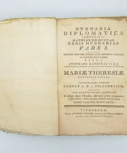 Hungaria diplomatica temporibus Mathiae de Hunyad regis Hungariae
