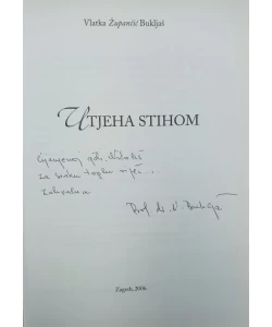 Knjiga Utjeha stihom autor Vlatka Župančić Bukljaš