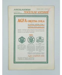 Jugoslavenski tekstilni vjesnik br. 16/1933