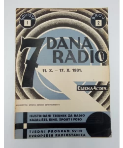 Časopis 7 dana radio br.2/1931