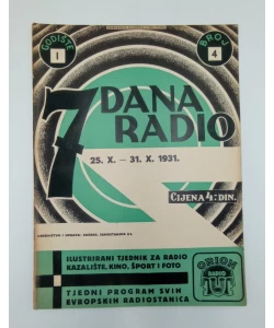 Časopis 7 dana radio br.4/1931