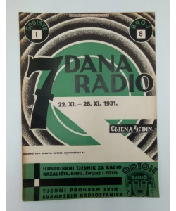 Časopis 7 dana radio br.8/1931
