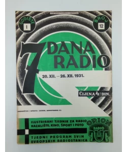 Časopis 7 dana radio br.12/1931