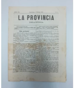Časopis La provincia dell'istria 1/1886