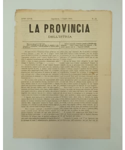 Časopis La provincia dell'istria 13/1884