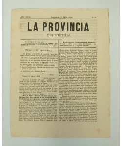 Časopis La provincia dell'istria 8/1884
