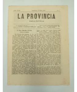 Časopis La provincia dell'istria 6/1884