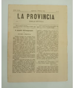 Časopis La provincia dell'istria 3/1884