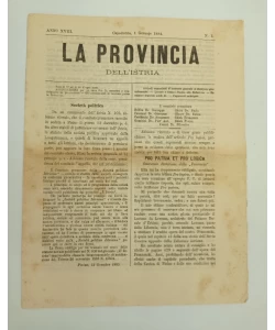 Časopis La provincia dell'istria 1/1884