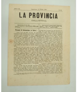 Časopis La provincia dell'istria 20/1886