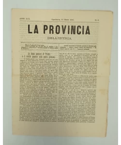 Časopis La provincia dell'Istria 6/1885.