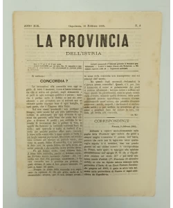 Časopis La provincia dell'Istria 4/1885.