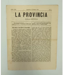 Časopis La provincia dell'Istria 2/1885.