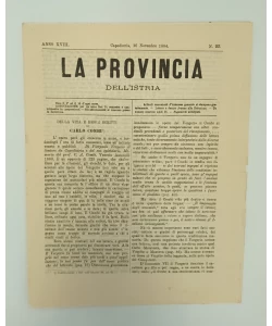 Časopis La provincia dell'Istria 22/1884.