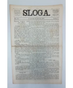 Časopis Sloga br. 105/1870.